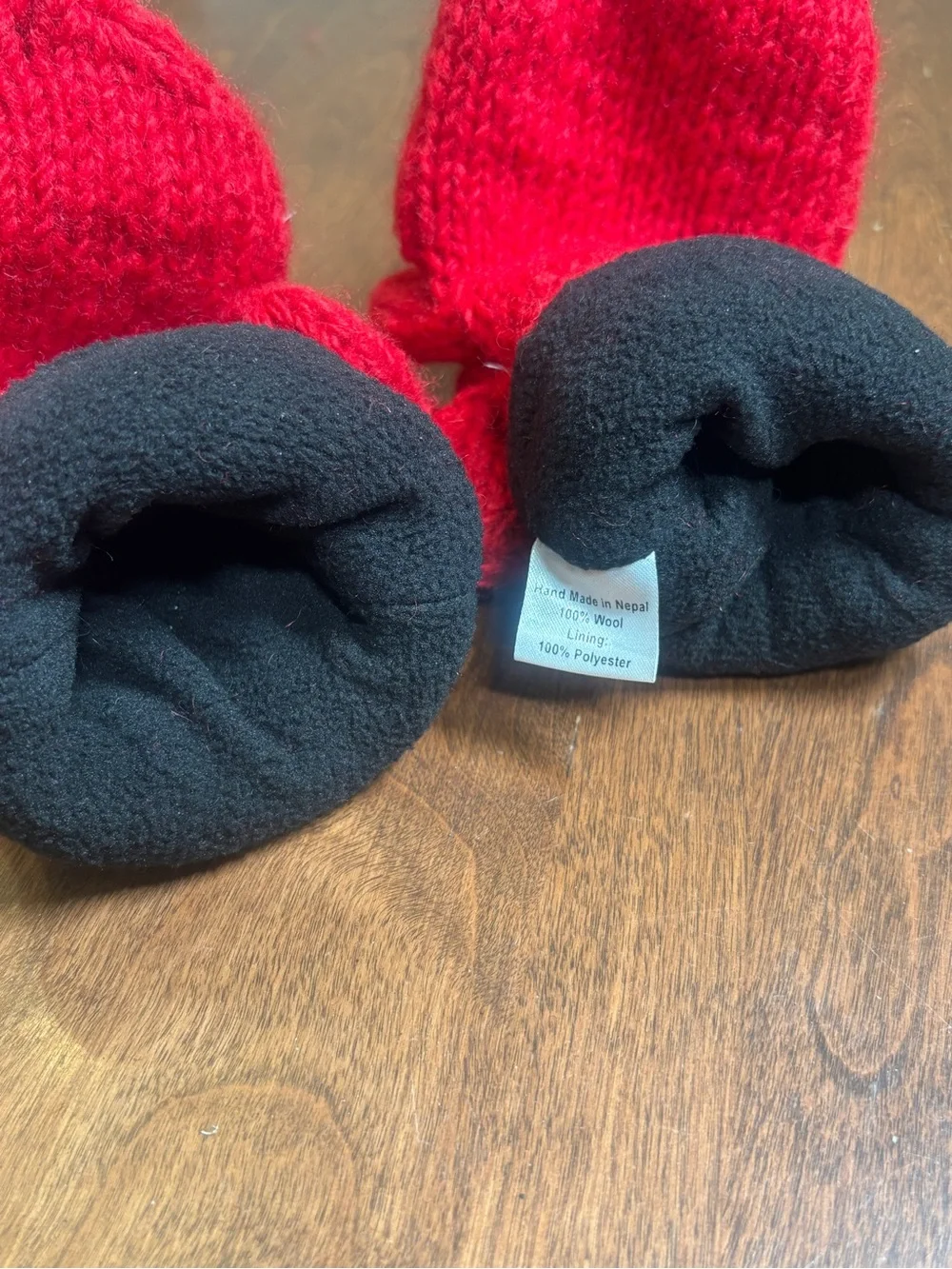 Handmade in Nepal Convertible Fingerless Mittens with Button Closure